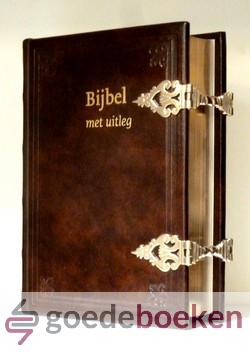 Bijbel met uitleg klein leer pilaarsloten *nieuw*